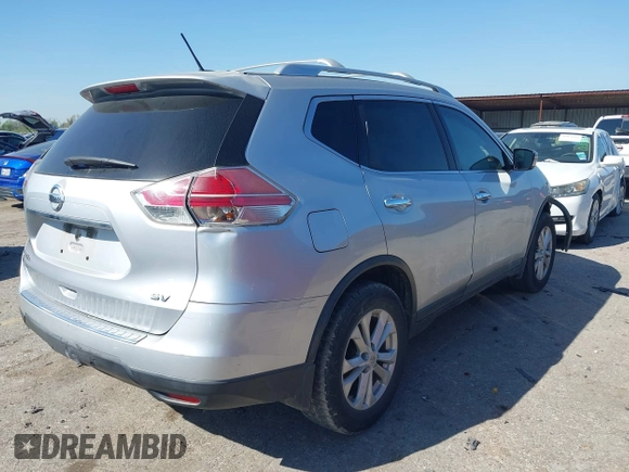 2015 Nissan Rogue SV with VIN KNMAT2MT1FP554241, listed as a IAAI auction lot 41872726 with 157,573 mi miles and . Bid and sale history available at DreamBid. Image 4.