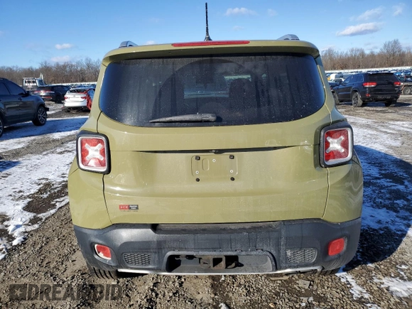 2015 Jeep Renegade Limited with VIN ZACCJBDT1FPC36282, listed as a Copart auction lot 41671525 with 127,938 mi miles and Salvage Title. Bid and sale history available at DreamBid. Image 6.
