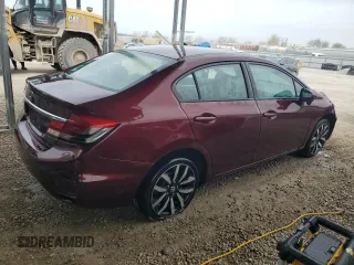 2015 Honda Civic Sedan EX-L with VIN 19XFB2F97FE078068, listed as a Copart auction lot 49748875 with 163,892 mi miles and Clean Title. Bid and sale history available at carsss.com. Image 3.