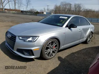 2019 Audi A4 Premium Plus with VIN WAUENAF42KA044955, listed as a Copart auction lot 46553044 with 77,833 mi miles and Salvage Title. Bid and sale history available at carsss.com. Image 1.