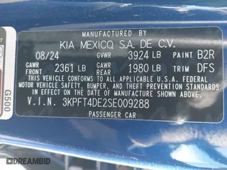 2025 Kia K4 LXS with VIN 3KPFT4DE2SE009288, listed as a IAAI auction lot 41632863 with 6,142 mi miles. Bid and sale history available at carsss.com. Image 9.