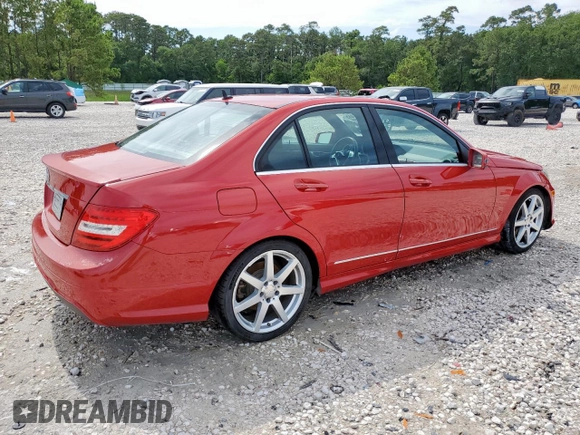 2014 Mercedes-Benz C 250 Sport with VIN WDDGF4HB8EA927880, listed as a Copart auction lot 58507445 with 152,995 mi miles and Salvage title. Bid and sale history available at DreamBid. Image 3.