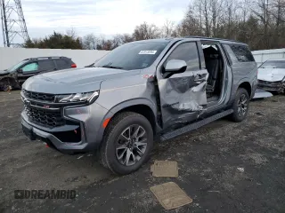 2021 Chevrolet Suburban Z71 с VIN 1GNSKDKD2MR470923, выставлен на аукционе Copart как лот 87013694 с пробегом 49 767 миль миль и Списание • Salvage title. История ставок и продаж доступна на DreamBid. Изображение 1.