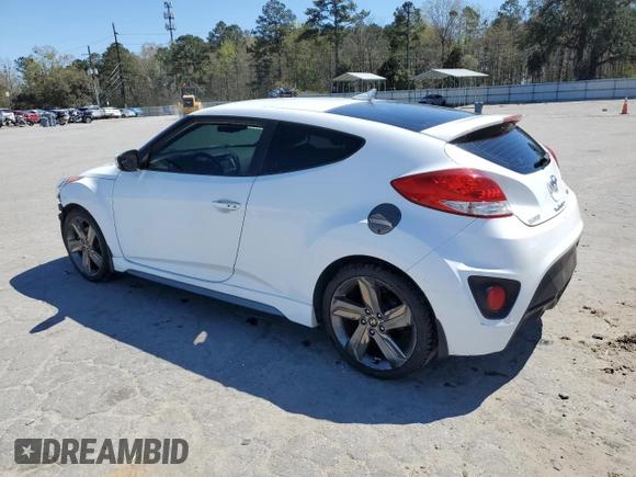 2015 Hyundai Veloster Turbo with VIN KMHTC6AE6FU238983, listed as a Copart auction lot 49506085 with 122,909 mi miles and Salvage title. Bid and sale history available at DreamBid. Image 2.