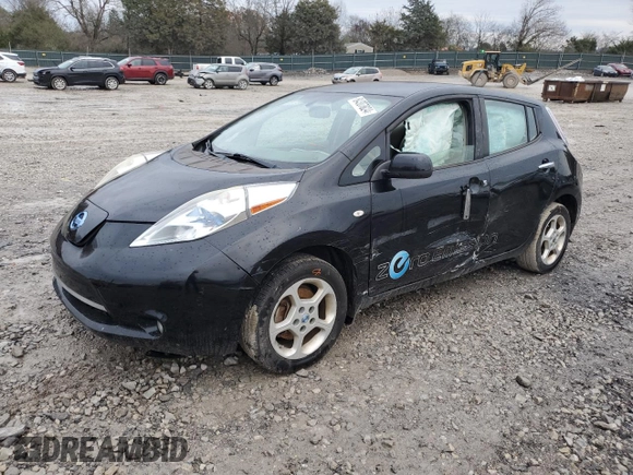 2011 Nissan LEAF SL with VIN JN1AZ0CPXBT005987, listed as a Copart auction lot 84307824 with 154,839 mi miles and Salvage Title. Bid and sale history available at carsss.com. Image 1.