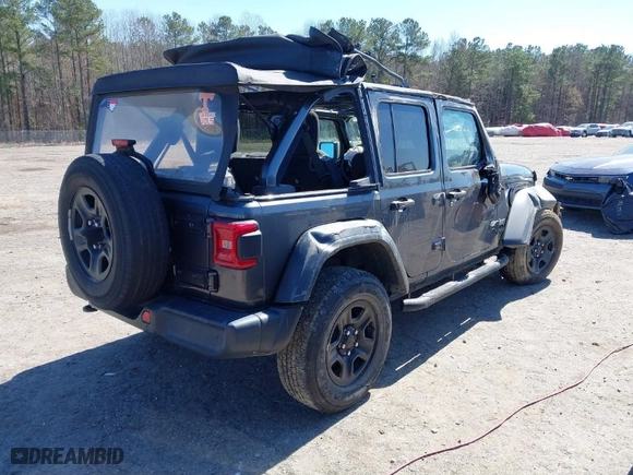 2018 Jeep Wrangler Unlimited Sport S with VIN 1C4HJXDG5JW147316, listed as a IAAI auction lot 41776654 with 92,227 mi miles. Bid and sale history available at carsss.com. Image 4.