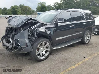 2016 Cadillac Escalade Luxury Collection with VIN 1GYS4BKJ9GR350242, listed as a Copart auction lot 57931484 with 109,111 mi miles and Salvage Title. Bid and sale history available at carsss.com. Image 1.