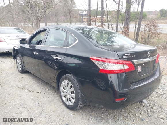 2015 Nissan Sentra S with VIN 3N1AB7AP3FY378320, listed as a IAAI auction lot 41833585 with 58,623 mi miles. Bid and sale history available at carsss.com. Image 3.