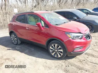 2019 Buick Encore Essence with VIN KL4CJGSM8KB955522, listed as a IAAI auction lot 41740646 with 56,647 mi miles. Bid and sale history available at carsss.com. Image 1.