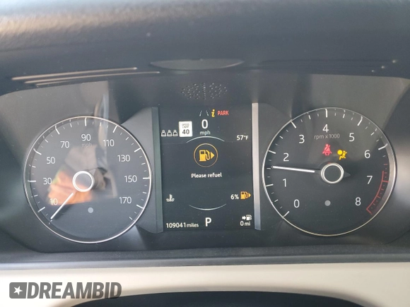 2019 Land Rover Range Rover Velar S with VIN SALYB2EX0KA225068, listed as a Copart auction lot 48561725 with 109,041 mi miles and Salvage Title. Bid and sale history available at DreamBid. Image 9.