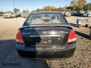 2009 Kia Spectra EX with VIN KNAFE221795612478, listed as a Copart auction lot 76695174 with 183,763 mi miles and Clean Title. Bid and sale history available at carsss.com. Image 6.