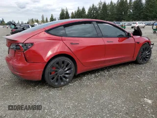 2022 Tesla Model 3 Performance with VIN 5YJ3E1EC6NF244817, listed as a Copart auction lot 51681565 with Not Provided miles and Salvage Title. Bid and sale history available at DreamBid. Image 3.