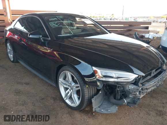 2018 Audi A5 Premium Plus with VIN WAUTNAF55JA021491, listed as a IAAI auction lot 41929353 with 102,703 mi miles and . Bid and sale history available at DreamBid. Image 1.