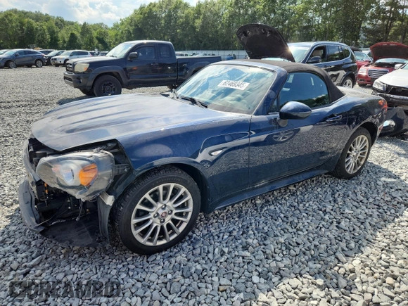 2018 FIAT 124 Spider Abarth with VIN JC1NFAEK6J0135745, listed as a Copart auction lot 62469345 with 30,393 mi miles and Salvage title. Bid and sale history available at DreamBid. Image 1.