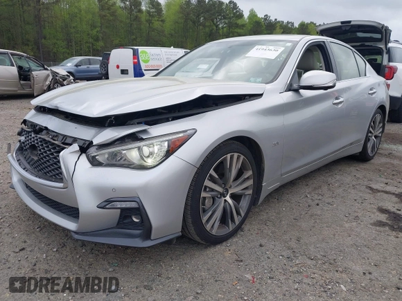 2020 Infiniti Q50 Luxe with VIN JN1EV7AP6LM200022, listed as a IAAI auction lot 41943630 with 44,819 mi miles and . Bid and sale history available at DreamBid. Image 2.