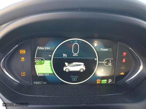 2019 Chevrolet Bolt EV Premier with VIN 1G1FZ6S05K4103211, listed as a Copart auction lot 46335175 with 98,857 mi miles and Salvage Title. Bid and sale history available at carsss.com. Image 9.