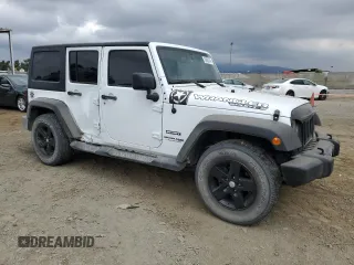 2018 Jeep Wrangler JK Unlimited Sport S with VIN 1C4HJWDG5JL864679, listed as a Copart auction lot 76408744 with 77,728 mi miles and Salvage Title. Bid and sale history available at carsss.com. Image 4.