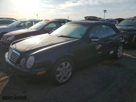 2002 Mercedes-Benz CLK-Class with VIN WDBLK65G92T128706, listed as a Copart auction lot 75334464 with 40,981 mi miles and Salvage Title. Bid and sale history available at carsss.com. Image 1.