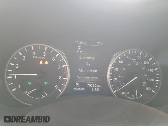 2018 Infiniti Q50 Luxe с VIN JN1EV7AP9JM360344, выставлен на аукционе Copart как лот 59002115 с пробегом 70 250 миль миль и Списание • Salvage title. История ставок и продаж доступна на DreamBid. Изображение 9.