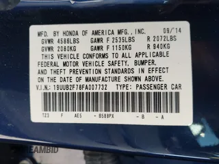 2015 Acura TLX Advance z VIN 19UUB2F78FA007732, wystawiony jako IAAI lot #41759033 z przebiegiem 85 701 mil mil oraz . Historia ofert i sprzedaży dostępna na DreamBid. Obrazek 9.