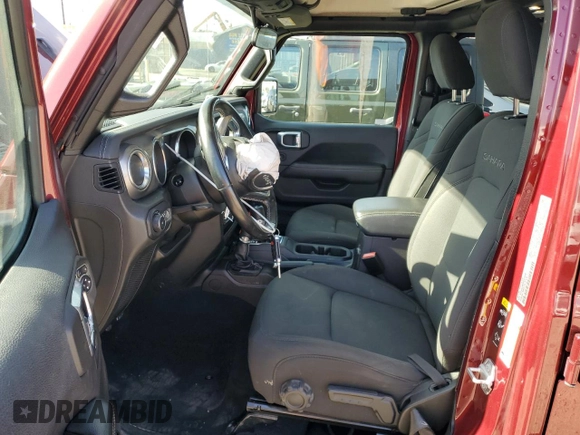 2021 Jeep Wrangler Unlimited Sahara with VIN 1C4HJXEN8MW613404, listed as a Copart auction lot 57155305 with 48,379 mi miles and Salvage title. Bid and sale history available at DreamBid. Image 7.