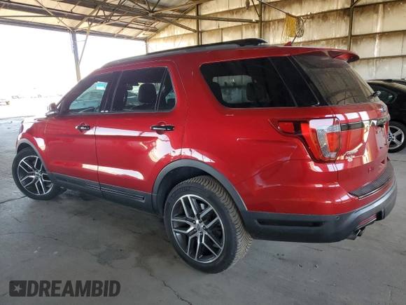 2018 Ford Explorer Sport z VIN 1FM5K8GT3JGC00616, wystawiony jako Copart lot #57311245 z przebiegiem 79 228 mil mil oraz Szkoda całkowita • Salvage title. Historia ofert i sprzedaży dostępna na DreamBid. Obrazek 2.