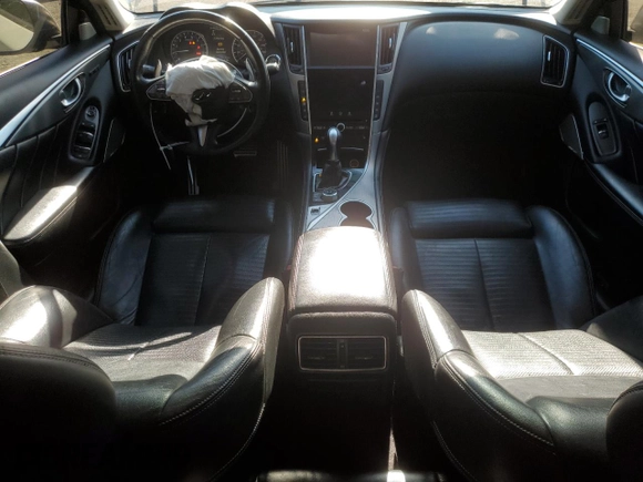 2017 Infiniti Q50 3.0t Sport with VIN JN1EV7AR6HM834858, listed as a Copart auction lot 88754935 with 144,118 mi miles and Salvage Title. Bid and sale history available at carsss.com. Image 8.