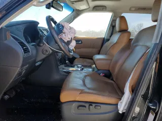 2017 Infiniti QX80 Signature Edition with VIN JN8AZ2NE5H9158159, listed as a Copart auction lot 45513605 with 127,249 mi miles and Salvage Title. Bid and sale history available at carsss.com. Image 7.