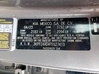 2023 Kia Forte LXS with VIN 3KPF24AD4PE627413, listed as a Copart auction lot 53784485 with 45,975 mi miles and Salvage Title. Bid and sale history available at carsss.com. Image 12.