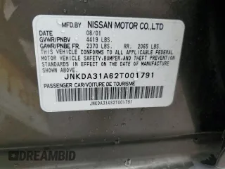 2002 Infiniti I35 Luxury with VIN JNKDA31A62T001791, listed as a Copart auction lot 79295954 with 125,793 mi miles and Salvage Title. Bid and sale history available at carsss.com. Image 13.