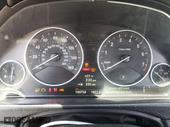 2012 BMW 3 Series 328i with VIN WBA3A5G59CNN65702, listed as a Copart auction lot 55233745 with 150,734 mi miles and Salvage title. Bid and sale history available at DreamBid. Image 9.