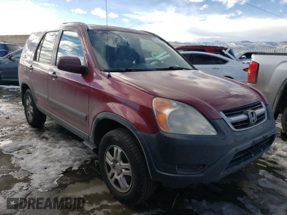 2002 Honda CR-V EX with VIN JHLRD78872C082442, listed as a Copart auction lot 42456945 with 154,848 mi miles and Salvage Title. Bid and sale history available at DreamBid. Image 4.