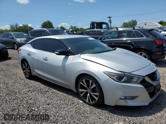2017 Nissan Maxima Platinum with VIN 1N4AA6APXHC444065, listed as a Copart auction lot 58602495 with 93,446 mi miles and Salvage title. Bid and sale history available at DreamBid. Image 4.