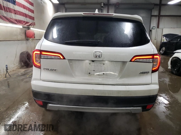 2022 Honda Pilot EX-L with VIN 5FNYF6H53NB097837, listed as a Copart auction lot 43523735 with 21,339 mi miles and Salvage Title. Bid and sale history available at carsss.com. Image 6.