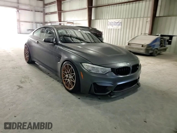 2016 BMW M4 with VIN WBS4S9C5XGK578945, listed as a Copart auction lot 73490334 with 3,382 mi miles and Salvage title. Bid and sale history available at DreamBid. Image 14.