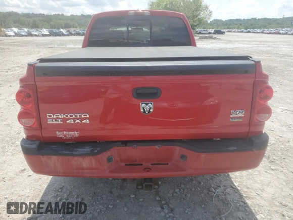 2008 Dodge Dakota SLT with VIN 1D7HW48N38S546077, listed as a Copart auction lot 56600265 with 234,448 mi miles and Salvage title. Bid and sale history available at DreamBid. Image 6.