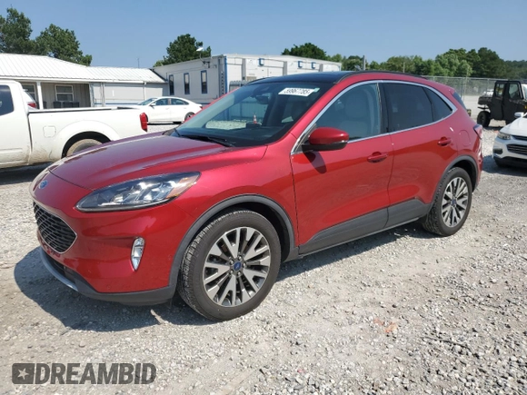 2020 Ford Escape Titanium with VIN 1FMCU9J95LUB28584, listed as a Copart auction lot 59967785 with 94,392 mi miles and Salvage title. Bid and sale history available at DreamBid. Image 1.