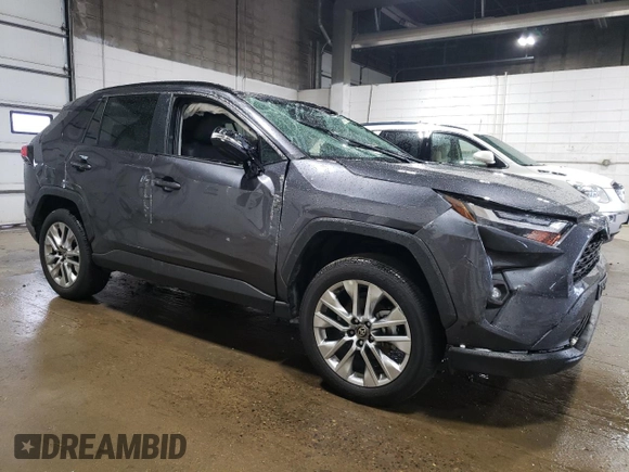 2025 Toyota RAV4 XLE Premium with VIN 2T3A1RFV6SC507039, listed as a Copart auction lot 54594125 with 7,962 mi miles and Salvage title. Bid and sale history available at DreamBid. Image 4.