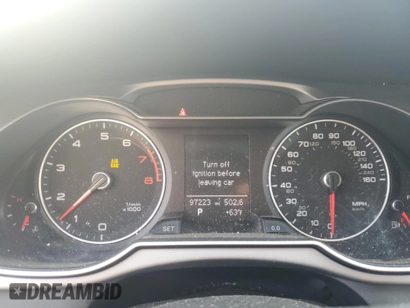2015 Audi A4 Premium with VIN WAUBFAFL5FN023006, listed as a Copart auction lot 54525945 with 97,223 mi miles and Salvage Title. Bid and sale history available at carsss.com. Image 9.