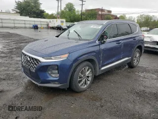 2019 Hyundai Santa Fe SEL z VIN 5NMS3CADXKH040186, wystawiony jako Copart lot #55824805 z przebiegiem 53 215 mil mil oraz Szkoda całkowita • Salvage title. Historia ofert i sprzedaży dostępna na DreamBid. Obrazek 1.