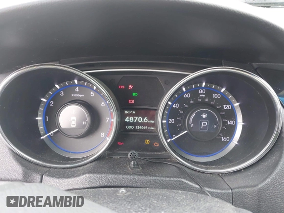 2013 Hyundai Sonata GLS with VIN 5NPEB4AC7DH746857, listed as a IAAI auction lot 41996644 with 134,049 mi miles and . Bid and sale history available at DreamBid. Image 7.