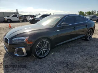 2023 Audi A5 Sportback S line Premium Plus with VIN WAUFACF56PA024297, listed as a Copart auction lot 47463233 with 4,645 mi miles. Bid and sale history available at carsss.com. Image 1.