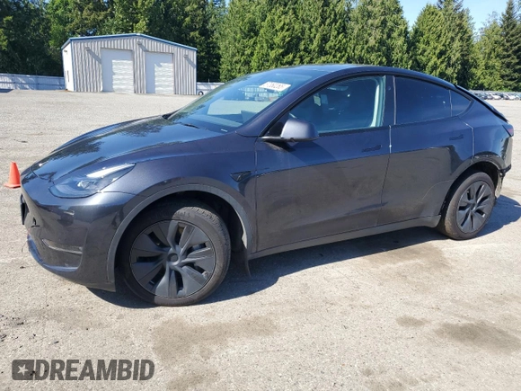 2024 Tesla Model Y Long Range with VIN 7SAYGDEE9RF120729, listed as a Copart auction lot 57360265 with 21,589 mi miles and Salvage title. Bid and sale history available at DreamBid. Image 1.