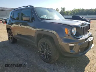 2021 Jeep Renegade 80th Anniversary with VIN ZACNJDBB2MPM65871, listed as a Copart auction lot 59635085 with 47,067 mi miles and Salvage title. Bid and sale history available at DreamBid. Image 4.