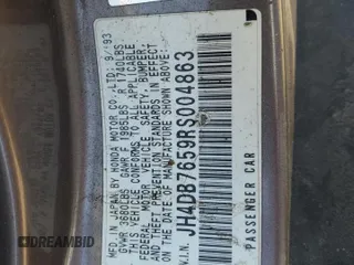 1994 Acura Integra LS with VIN JH4DB7659RS004863, listed as a Copart auction lot 54373475 with 173,375 mi miles and Clean title. Bid and sale history available at DreamBid. Image 12.