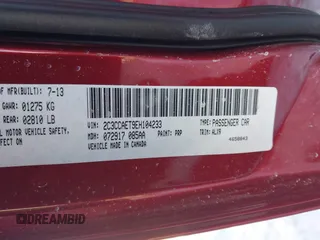2014 Chrysler 300 with VIN 2C3CCAET9EH104233, listed as a IAAI auction lot 41581466 with 127,772 mi miles. Bid and sale history available at carsss.com. Image 9.