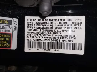 2013 Honda CR-V EX-L with VIN 5J6RM4H73DL044030, listed as a IAAI auction lot 41415075 with 156,716 mi miles. Bid and sale history available at carsss.com. Image 9.