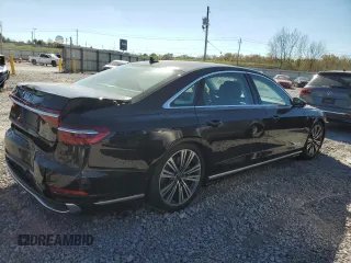 2023 Audi A8 with VIN WAULDAF83PN011055, listed as a Copart auction lot 80932444 with 9,734 mi miles and Salvage Title. Bid and sale history available at carsss.com. Image 3.