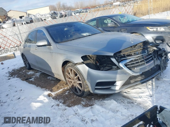 2015 Mercedes-Benz S-Class S 550 with VIN WDDUG8CB5FA108907, listed as a IAAI auction lot 41401448 with 96,035 mi miles. Bid and sale history available at carsss.com. Image 1.