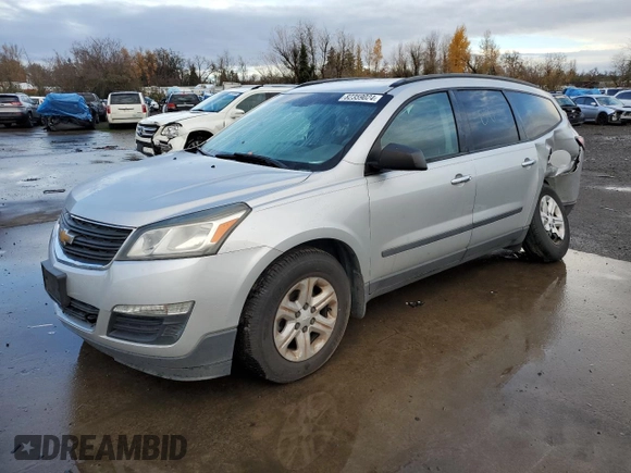 2013 Chevrolet Traverse LS with VIN 1GNKVFKD0DJ196025, listed as a Copart auction lot 82359024 with 121,414 mi miles and Salvage Title. Bid and sale history available at DreamBid. Image 1.